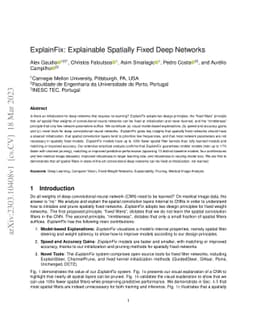ExplainFix: Explainable Spatially Fixed Deep Networks