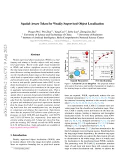 Spatial-Aware Token for Weakly Supervised Object Localization
