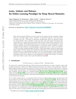Learn, Unlearn and Relearn: An Online Learning Paradigm for Deep Neural
  Networks