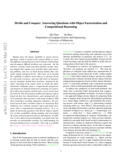 Divide and Conquer: Answering Questions with Object Factorization and
  Compositional Reasoning