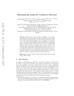 Risk-Limiting Audits for Condorcet Elections