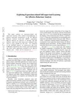 Exploring Expression-related Self-supervised Learning for Affective
  Behaviour Analysis