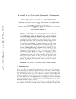 A model is worth tens of thousands of examples