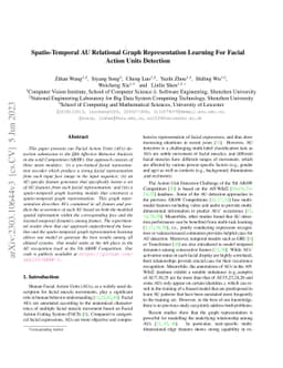 Spatio-Temporal AU Relational Graph Representation Learning For Facial
  Action Units Detection
