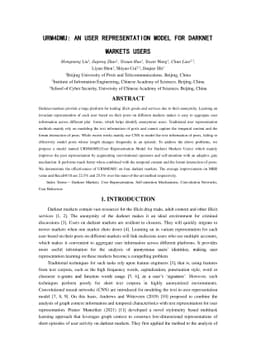 URM4DMU: an user represention model for darknet markets users