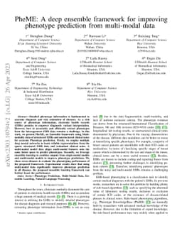 PheME: A deep ensemble framework for improving phenotype prediction from
  multi-modal data
