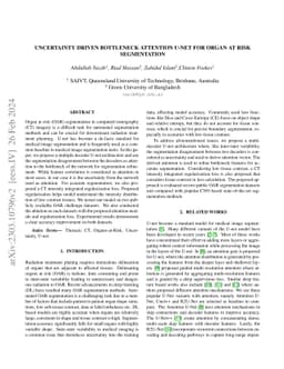 Uncertainty Driven Bottleneck Attention U-net for Organ at Risk
  Segmentation