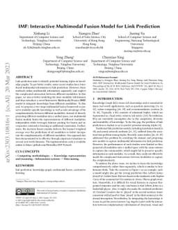 IMF: Interactive Multimodal Fusion Model for Link Prediction