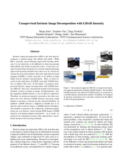 Unsupervised Intrinsic Image Decomposition with LiDAR Intensity
