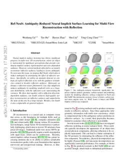 Ref-NeuS: Ambiguity-Reduced Neural Implicit Surface Learning for
  Multi-View Reconstruction with Reflection