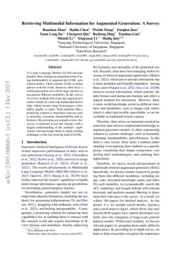 Retrieving Multimodal Information for Augmented Generation: A Survey