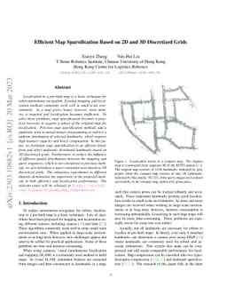 Efficient Map Sparsification Based on 2D and 3D Discretized Grids