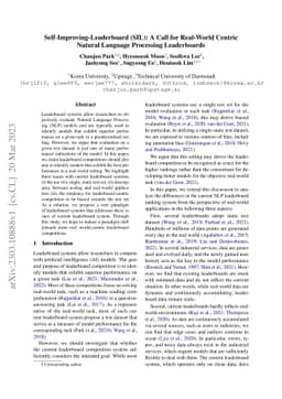 Self-Improving-Leaderboard(SIL): A Call for Real-World Centric Natural
  Language Processing Leaderboards