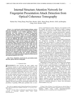 Internal Structure Attention Network for Fingerprint Presentation Attack
  Detection from Optical Coherence Tomography