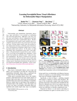 Learning Foresightful Dense Visual Affordance for Deformable Object
  Manipulation