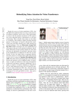 Robustifying Token Attention for Vision Transformers