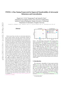 TWINS: A Fine-Tuning Framework for Improved Transferability of
  Adversarial Robustness and Generalization