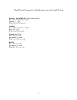 ChatGPT as the Transportation Equity Information Source for Scientific
  Writing