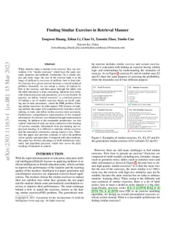 Finding Similar Exercises in Retrieval Manner