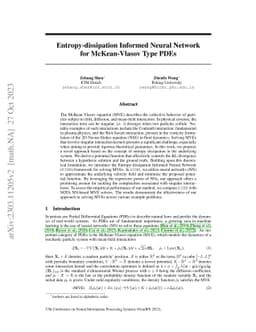 Entropy-dissipation Informed Neural Network for McKean-Vlasov Type PDEs