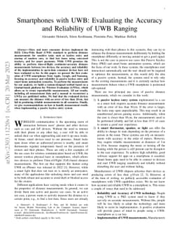 Smartphones with UWB: Evaluating the Accuracy and Reliability of UWB
  Ranging