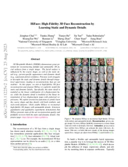 HiFace: High-Fidelity 3D Face Reconstruction by Learning Static and
  Dynamic Details