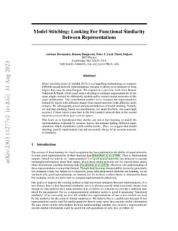 Model Stitching: Looking For Functional Similarity Between
  Representations