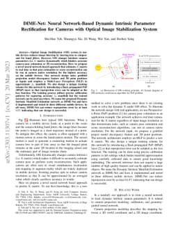 DIME-Net: Neural Network-Based Dynamic Intrinsic Parameter Rectification
  for Cameras with Optical Image Stabilization System