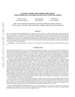 Learning Model-Free Robust Precoding for Cooperative Multibeam Satellite
  Communications