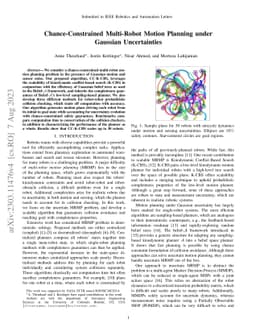 Chance-Constrained Multi-Robot Motion Planning under Gaussian
  Uncertainties