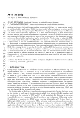 AI-in-the-Loop -- The impact of HMI in AI-based Application