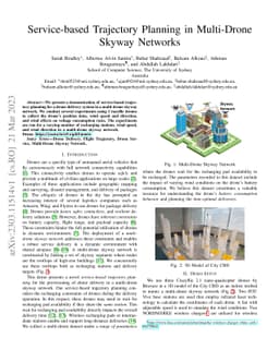 Service-based Trajectory Planning in Multi-Drone Skyway Networks