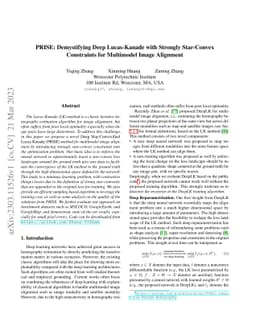 PRISE: Demystifying Deep Lucas-Kanade with Strongly Star-Convex
  Constraints for Multimodel Image Alignment