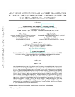 Agave crop segmentation and maturity classification with deep learning
  data-centric strategies using very high-resolution satellite imagery