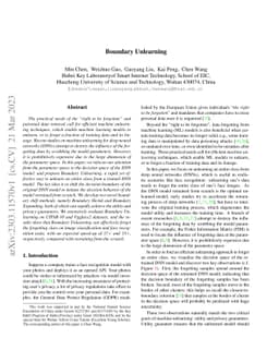 Boundary Unlearning