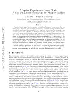 Adaptive Experimentation at Scale: A Computational Framework for
  Flexible Batches