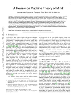 A Review on Machine Theory of Mind