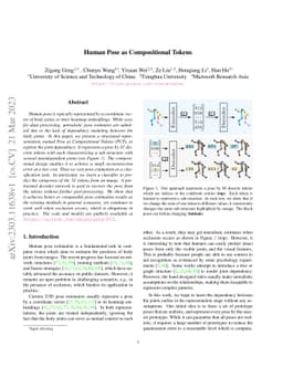 Human Pose as Compositional Tokens