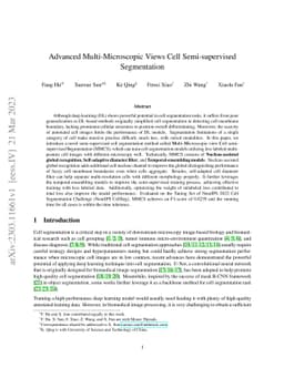 Advanced Multi-Microscopic Views Cell Semi-supervised Segmentation