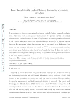 Lower bounds for the trade-off between bias and mean absolute deviation