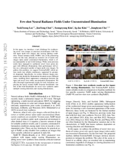 Few-shot Neural Radiance Fields Under Unconstrained Illumination