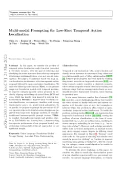 Multi-modal Prompting for Low-Shot Temporal Action Localization