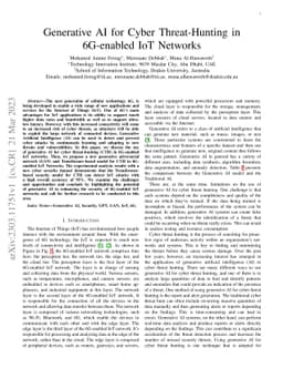 Generative AI for Cyber Threat-Hunting in 6G-enabled IoT Networks