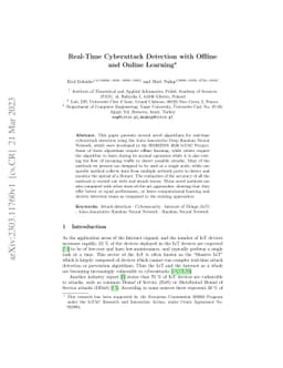 Real-Time Cyberattack Detection with Offline and Online Learning