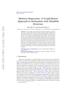 Skeleton Regression: A Graph-Based Approach to Estimation with Manifold
  Structure