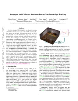 Propagate And Calibrate: Real-time Passive Non-line-of-sight Tracking