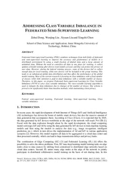Addressing Class Variable Imbalance in Federated Semi-supervised
  Learning