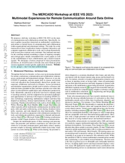 The MERCADO Workshop at IEEE VIS 2023: Multimodal Experiences for Remote
  Communication Around Data Online