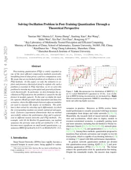 Solving Oscillation Problem in Post-Training Quantization Through a
  Theoretical Perspective
