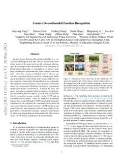 Context De-confounded Emotion Recognition